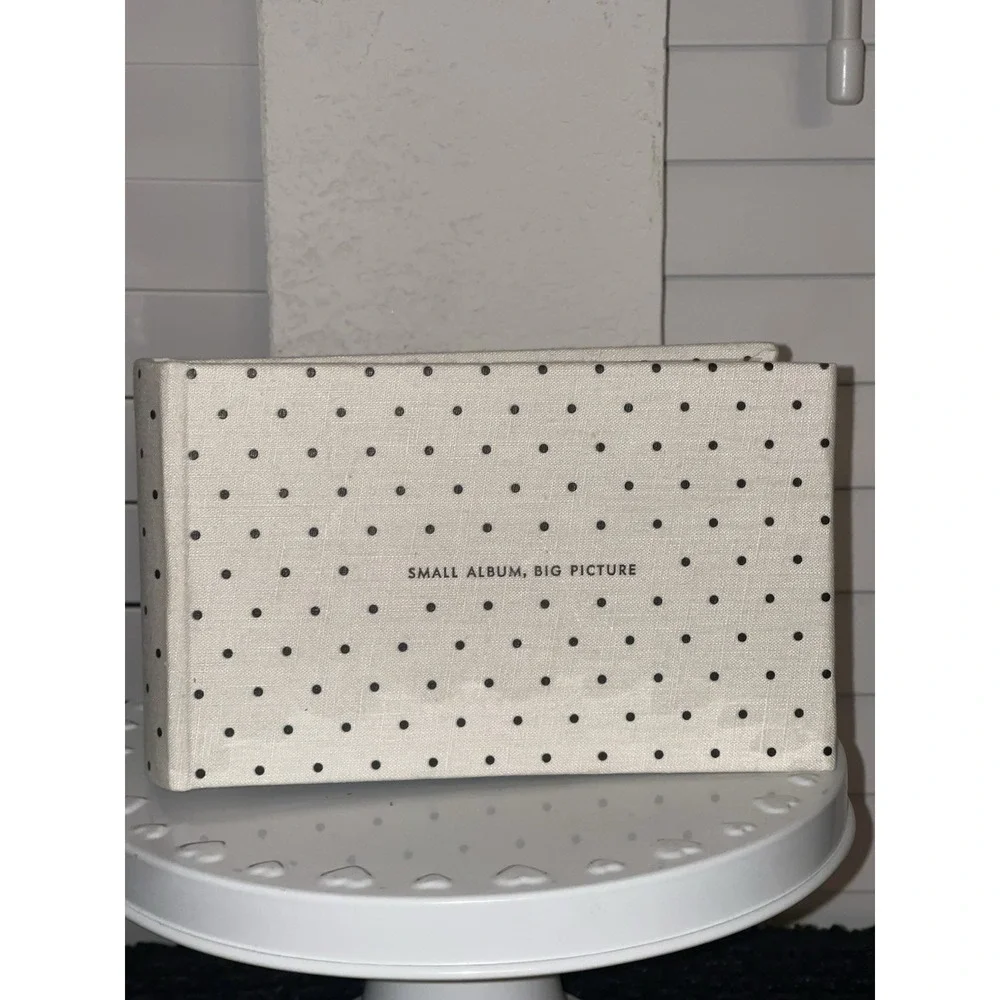 Kate Spade White Small Album Big Picture 4 x‎ 6 Photo Album Black Polka Dots